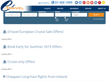 Tablet Screenshot of e-travel.ie